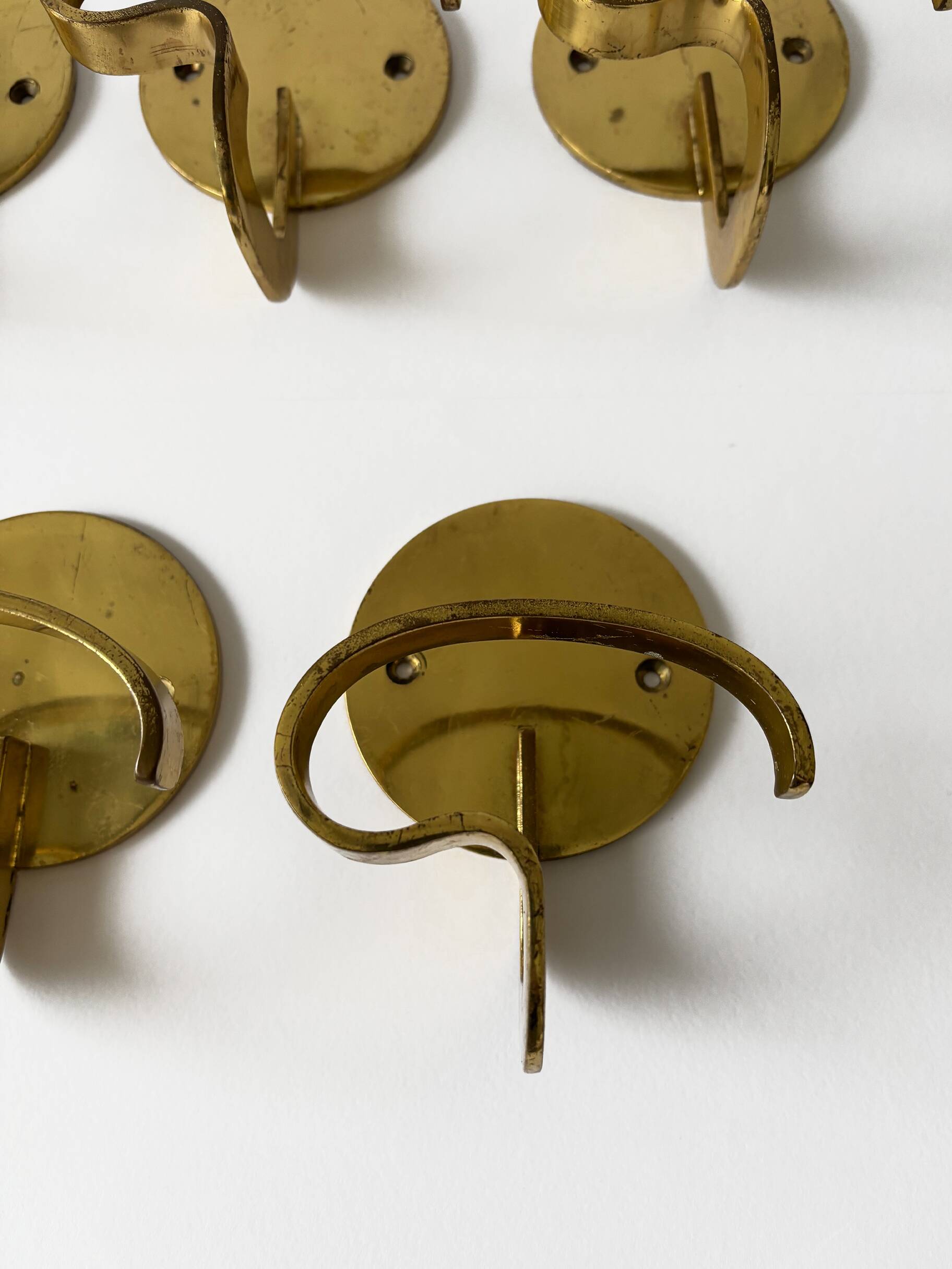 Luigi Caccia Dominioni Azucena brass wall coat hanger