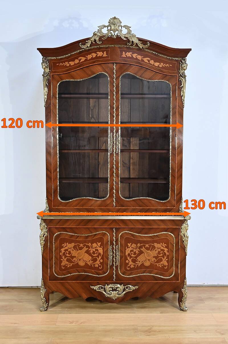 Library Two-Body in Rosewood and Marquetry, Louis XV style – End