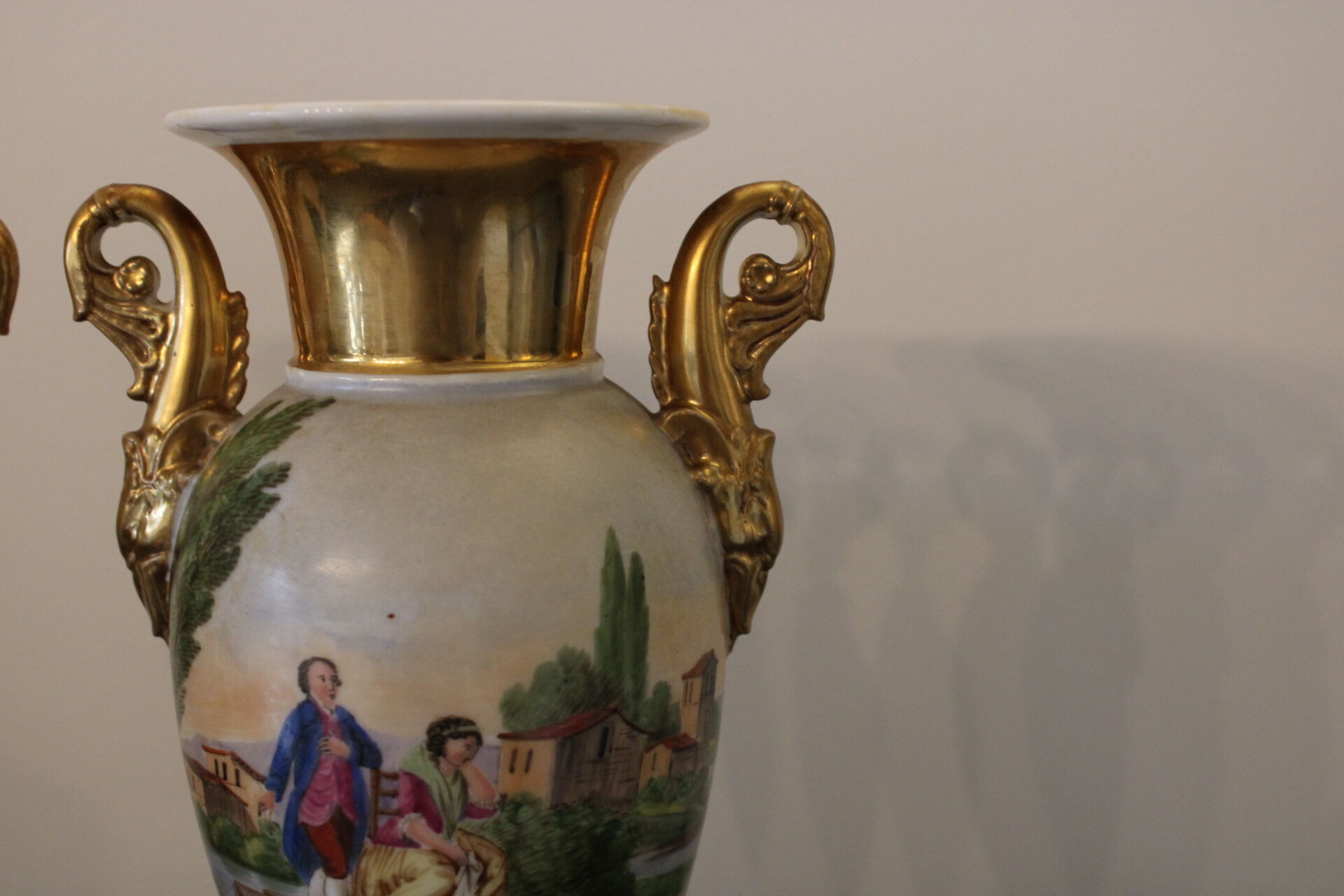 Pair of porcelain vases from Paris