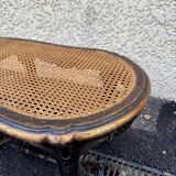 Superb antique piano bench from the late 19th century, Louis XV style