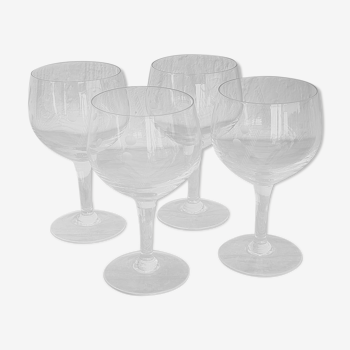 Set of 4 vintage engraved stemware