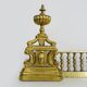 Fireplace bar, fireplace bar, fire bar, fireplace front in gilded bronze
