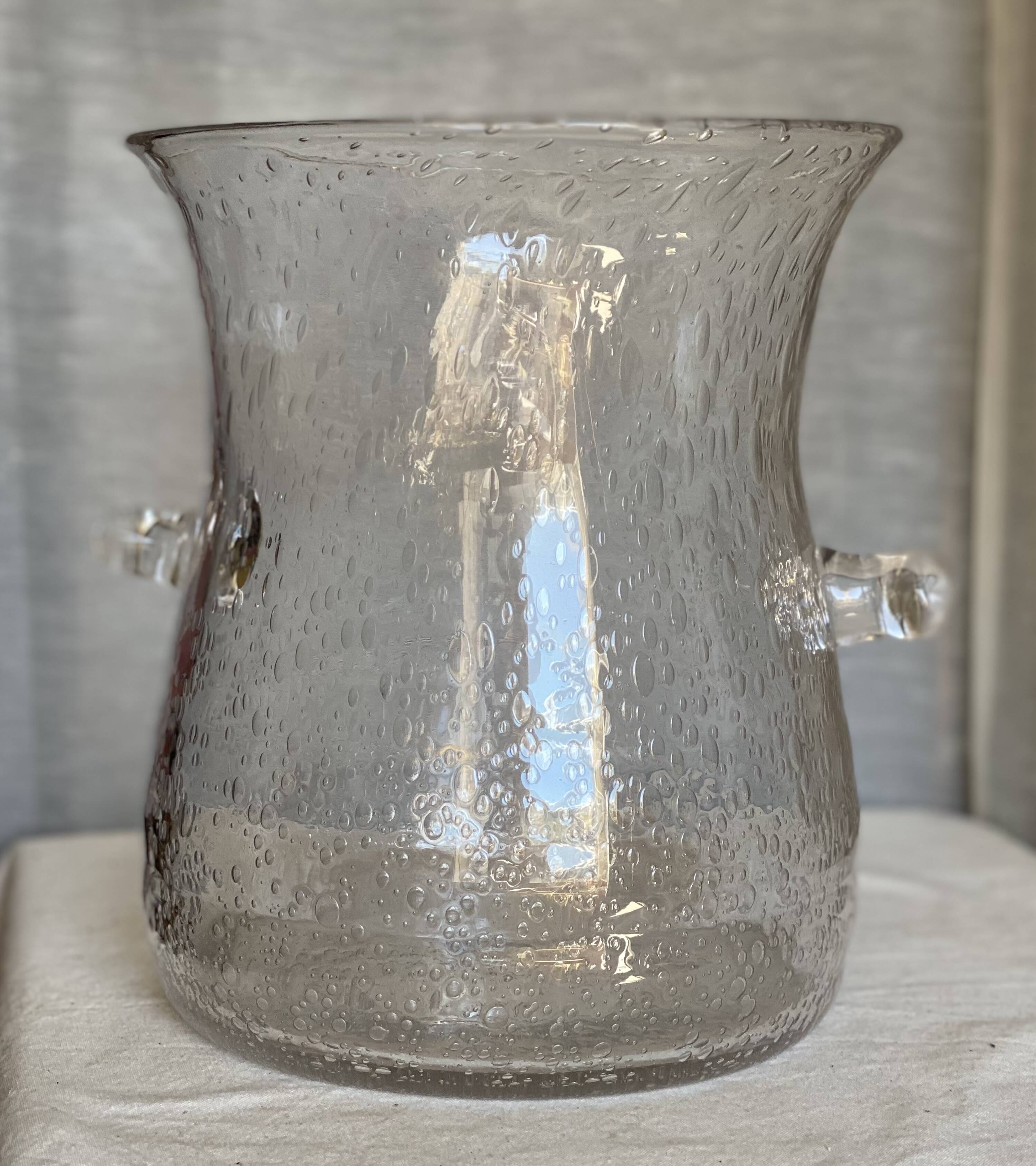 Vintage 1960s bubble glass cooler bottle bucket biot