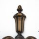 Set of brass wall lamps, Poland, 1950s
