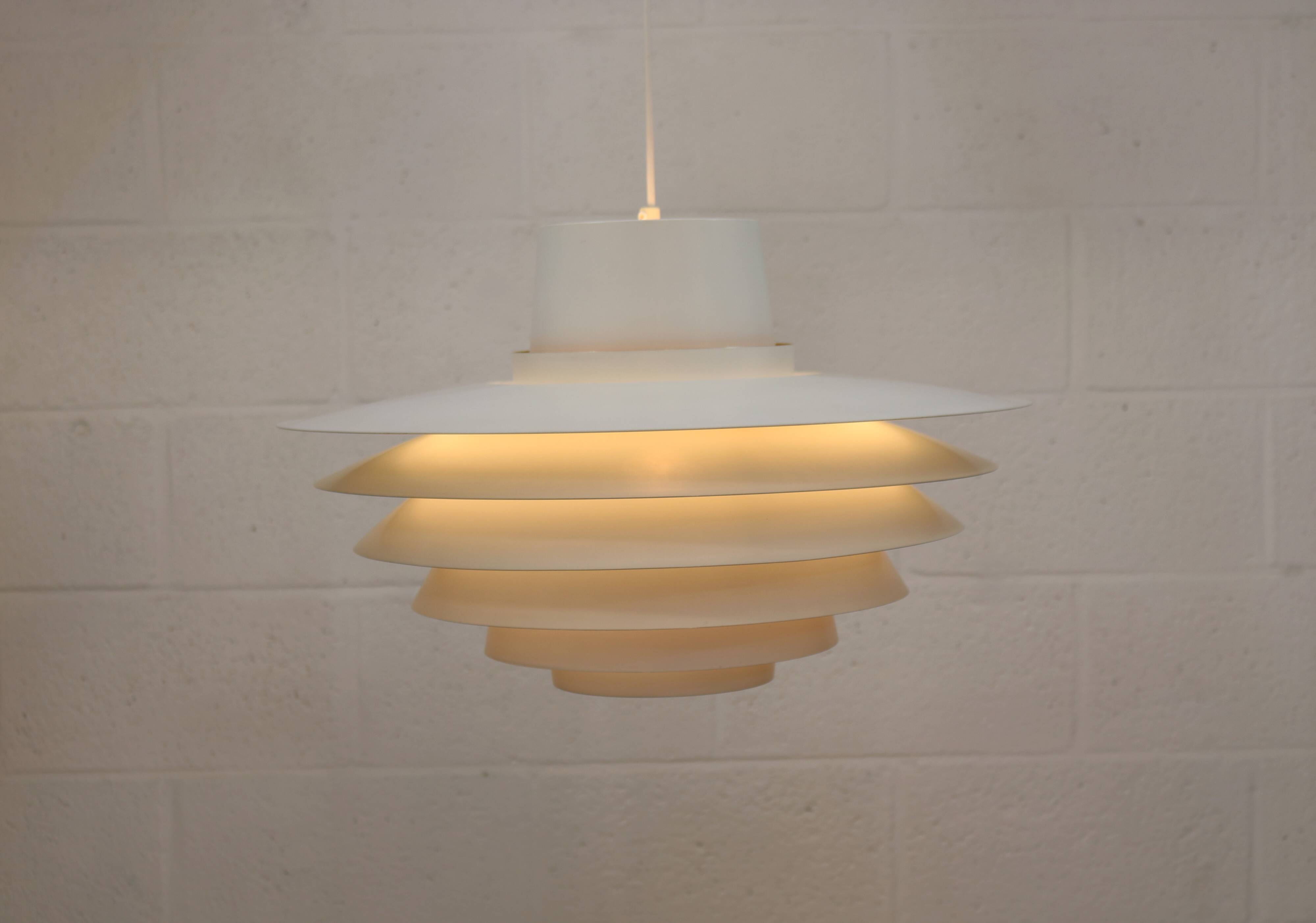 XL Verona Pendant by Svend Middelboe - 1980s Scandinavian  - White/Yellow