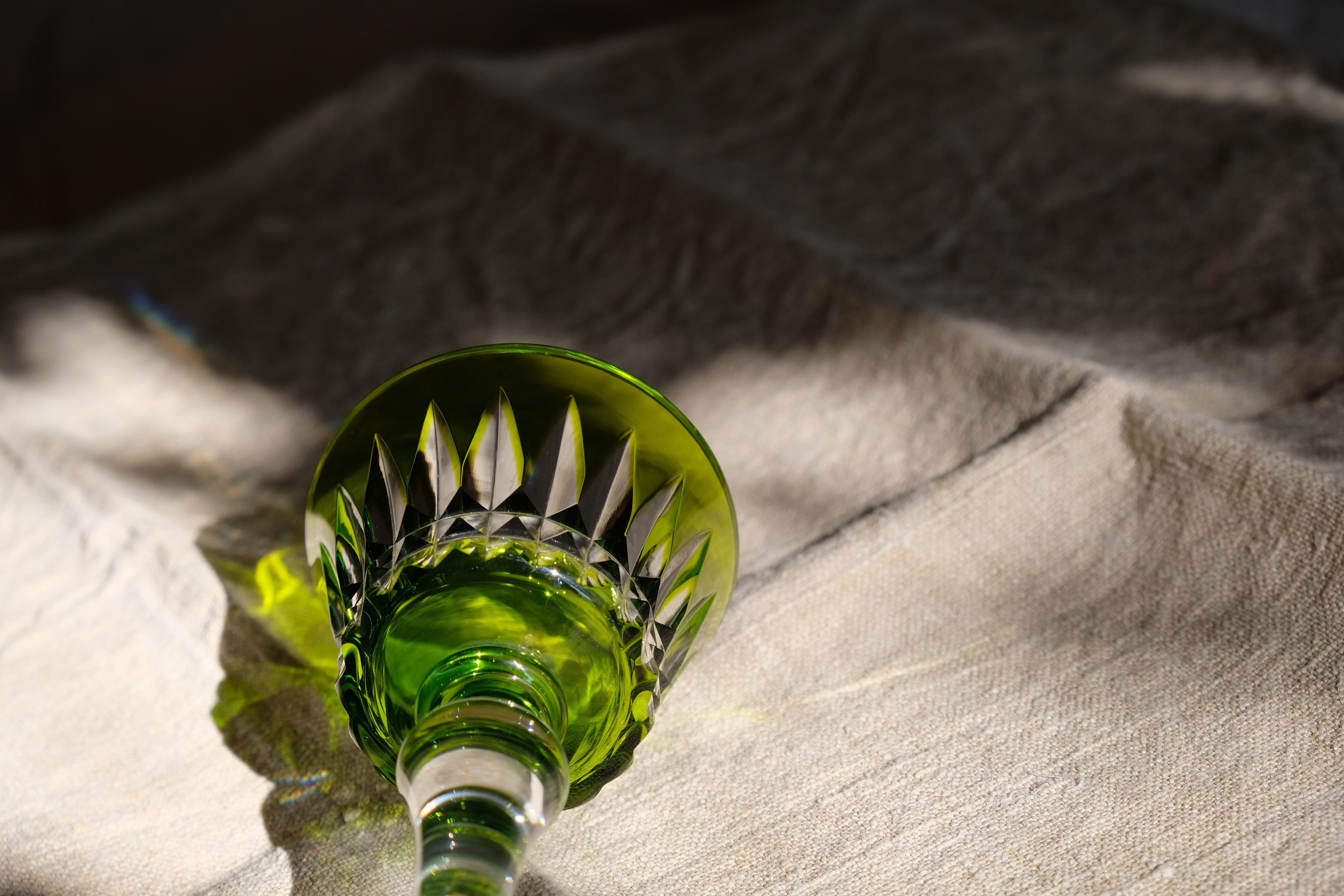 6 Baccarat glasses Piccadilly Model in colored crystal