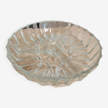 Chiseled glass aperitif tray