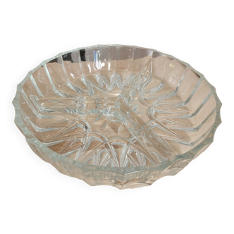 Chiseled glass aperitif tray