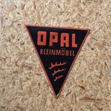 Opal tripod table in graphic glass from the 60s