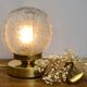 Lampe à poser globe vintage en verre art déco