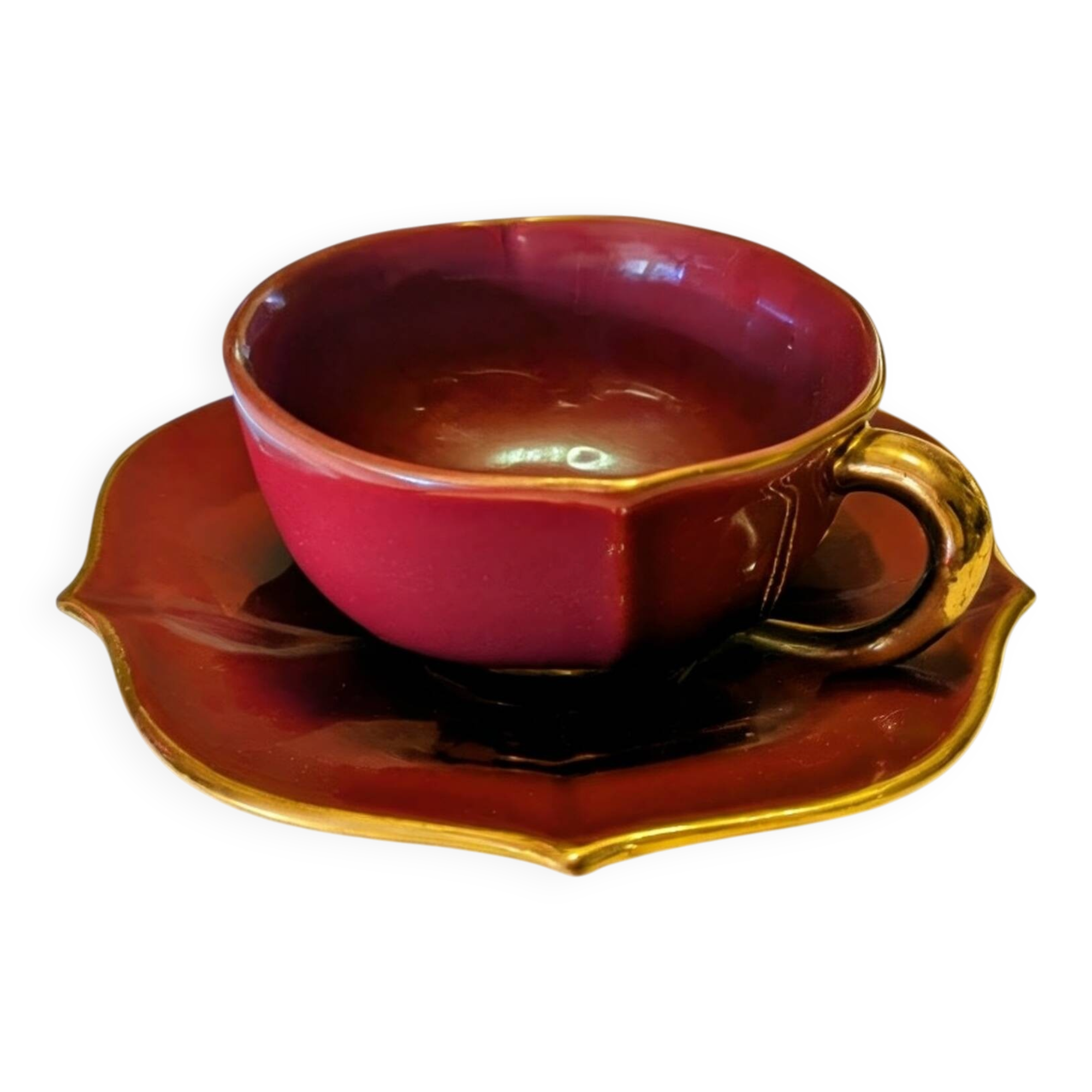 Lot de 4 tasses avec leurs soucoupes