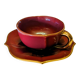 Lot de 4 tasses avec leurs soucoupes