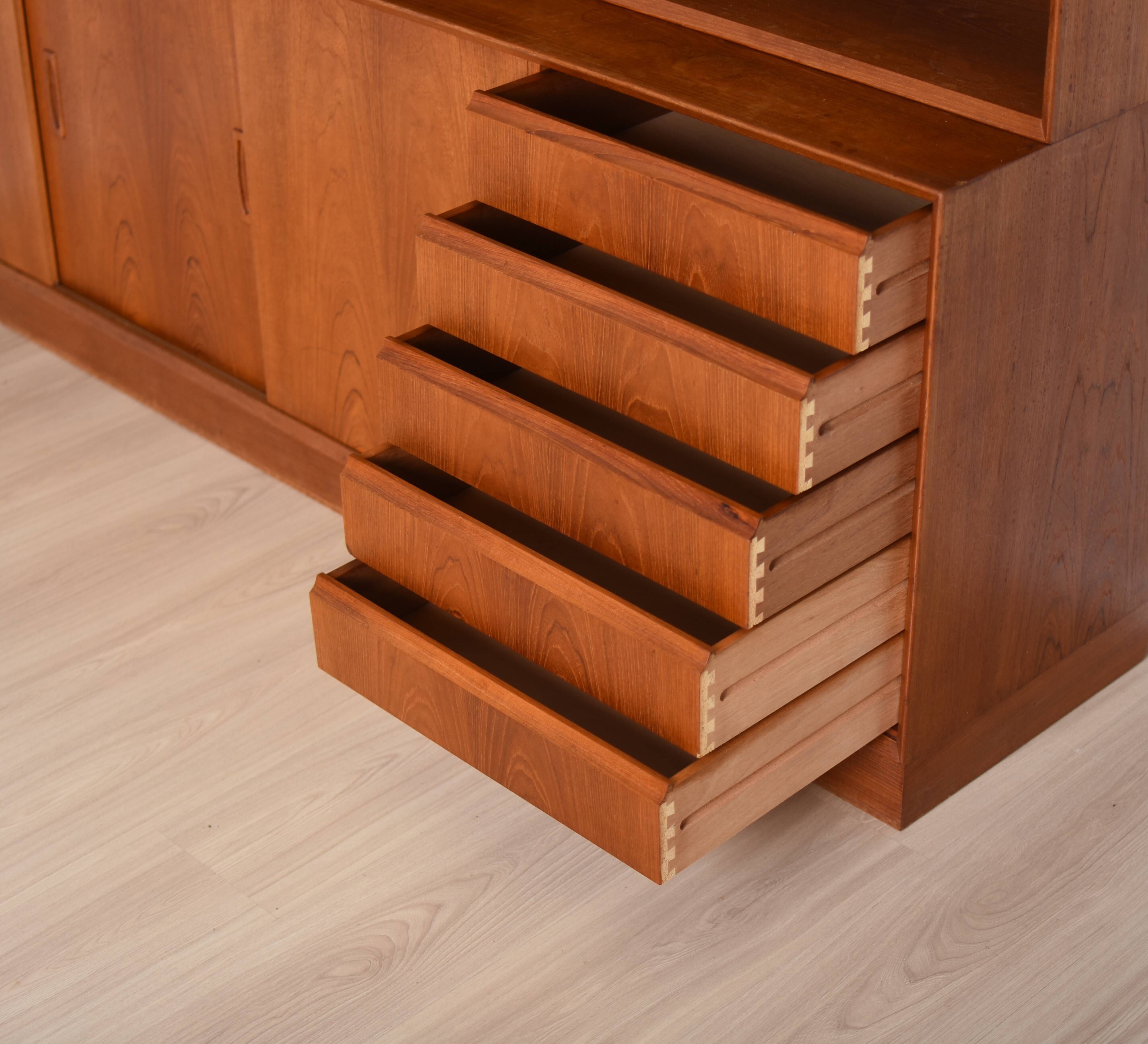 Teak bookcase, Denmark, 1970s