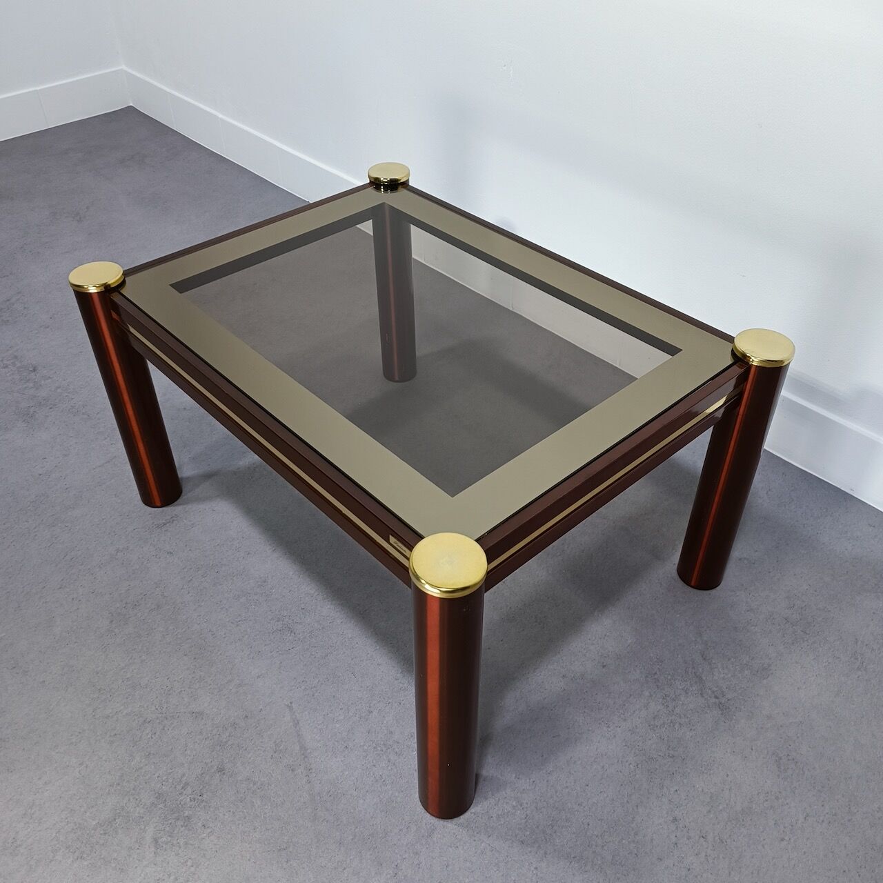 Fadem burgundy and gold salon table