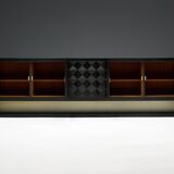 Brutalist Sideboard by De Coene in Stained Oak, Belgium, 1970s