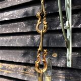 Gilt French Chandelier: Neo Classical 3-Branch Crystal Pendant Light