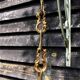 Gilt French Chandelier: Neo Classical 3-Branch Crystal Pendant Light