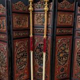 Pair of late 18th century gilded wooden processional sticks