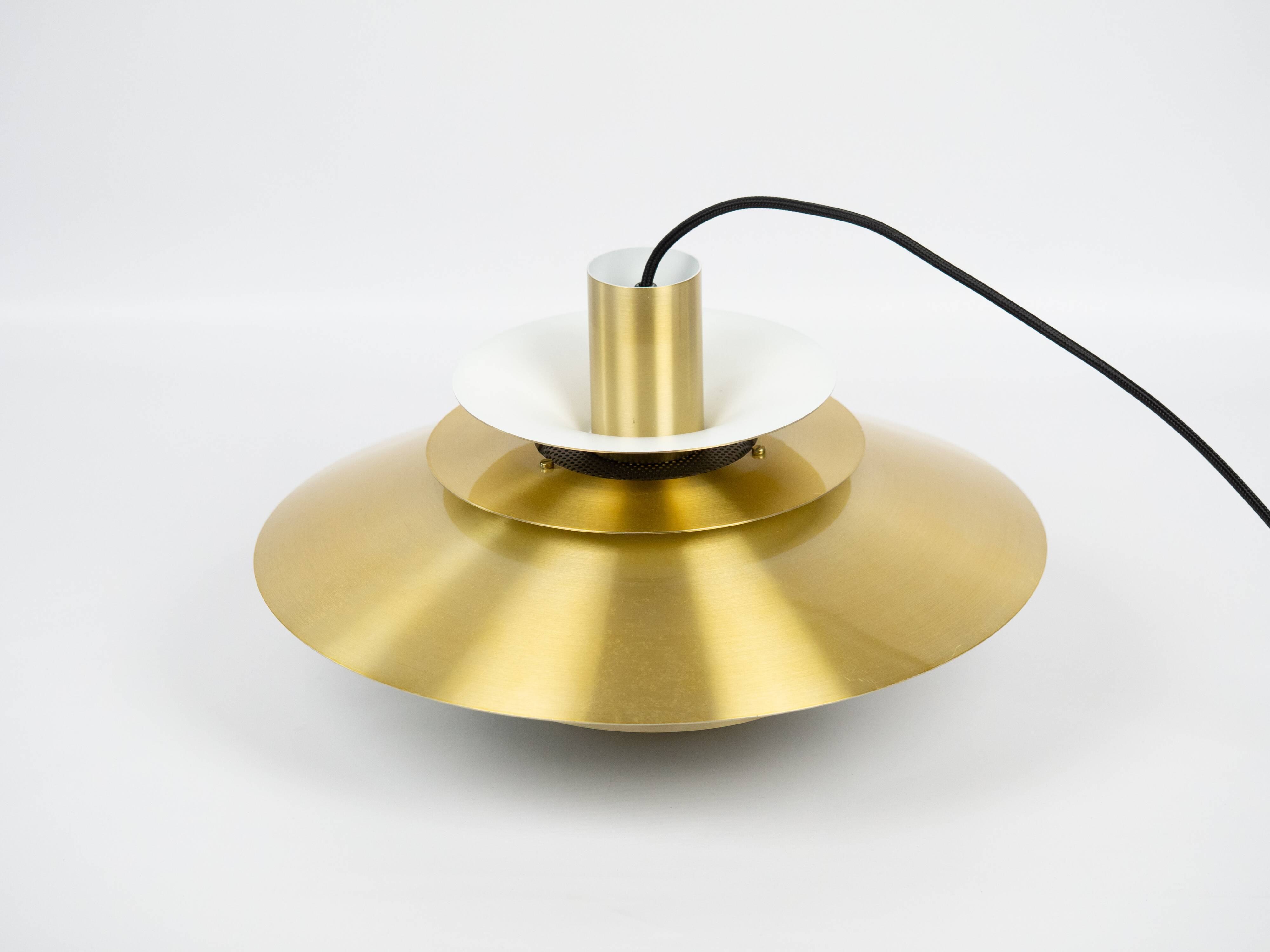 Vintage Danish pendant lamp Verona by Kurt Wiborg, Jeka, 1980s.