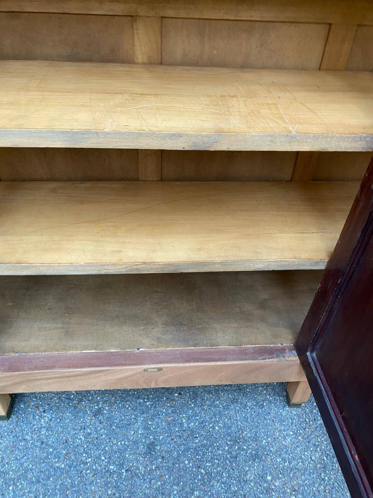 Large Art Deco Display Library stripped in solid mahogany 1930 200cm