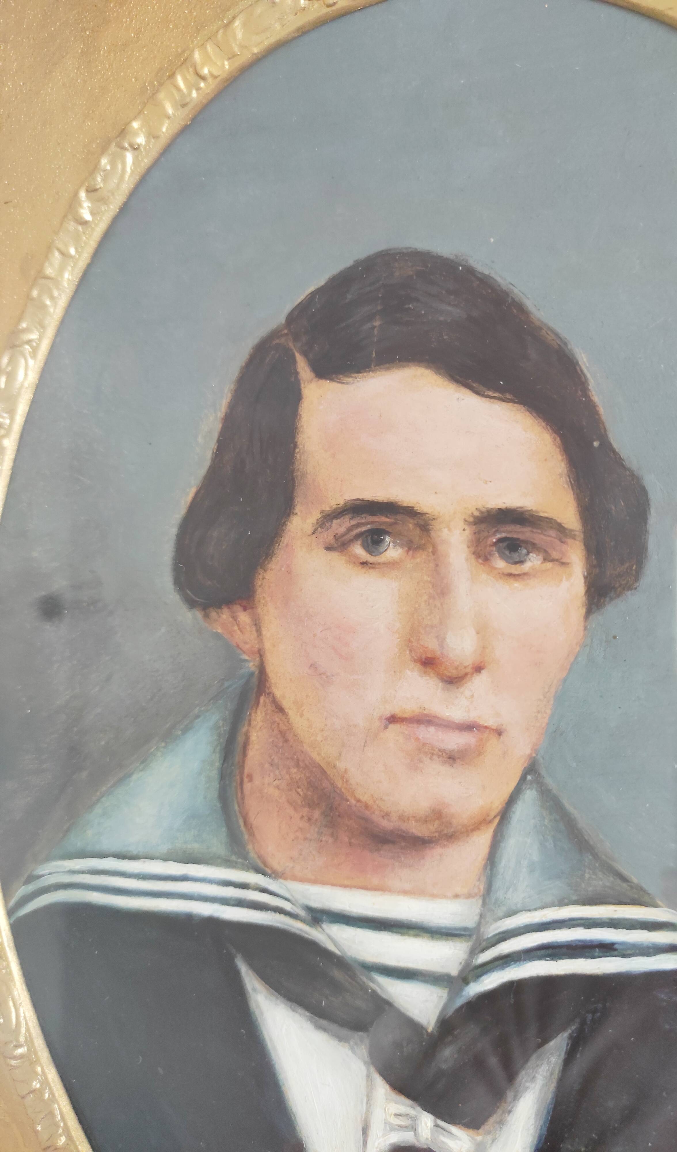 Portrait of a Sailor, 19th century, oil on cardboard