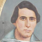 Portrait of a Sailor, 19th century, oil on cardboard