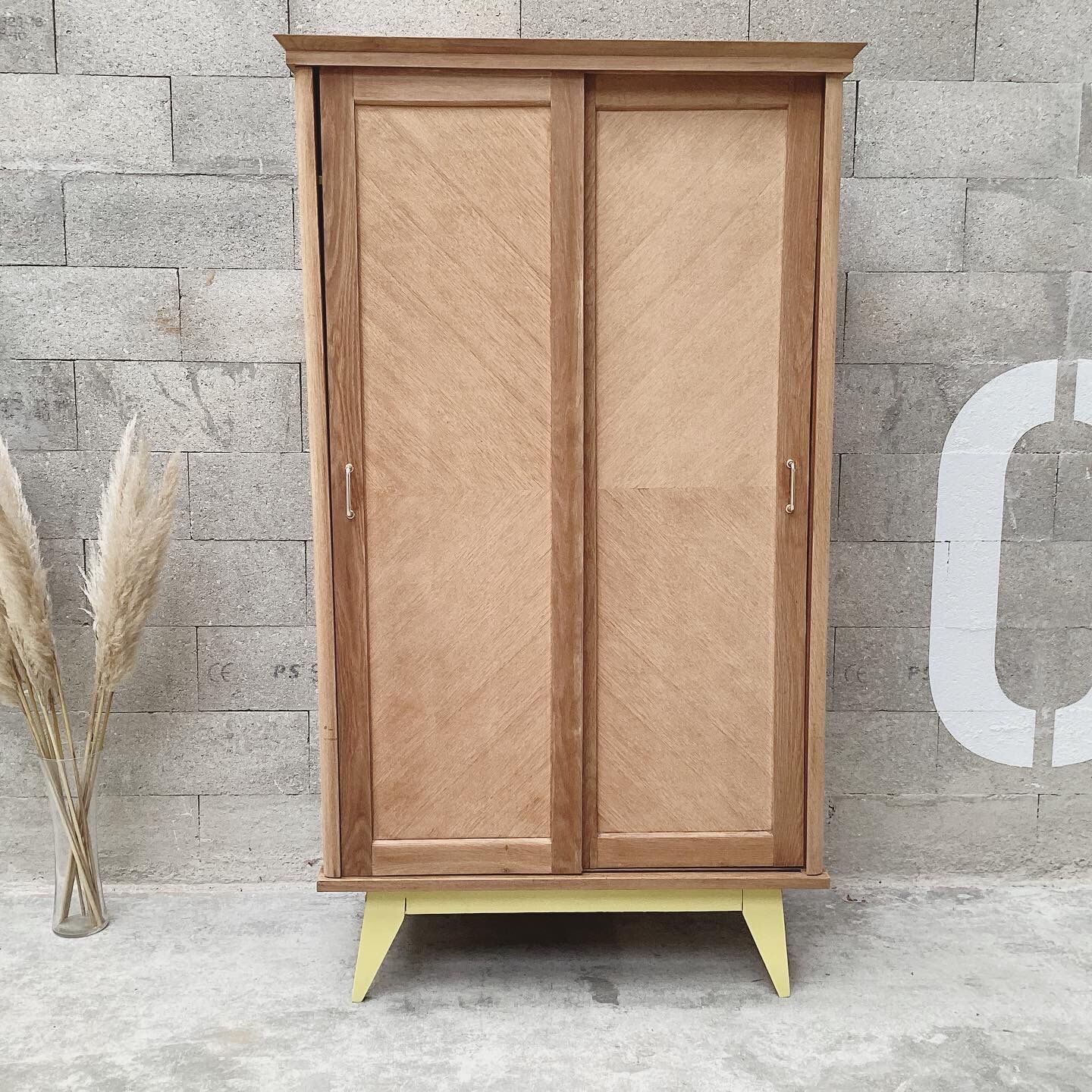 Vintage compass feet cabinet