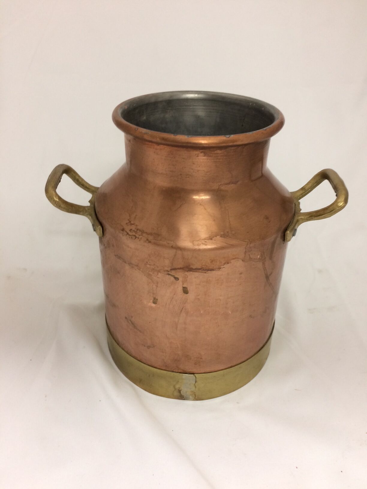 Old copper milk pot