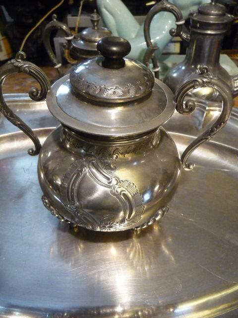Coffee set fine silver plated metal XlXeme