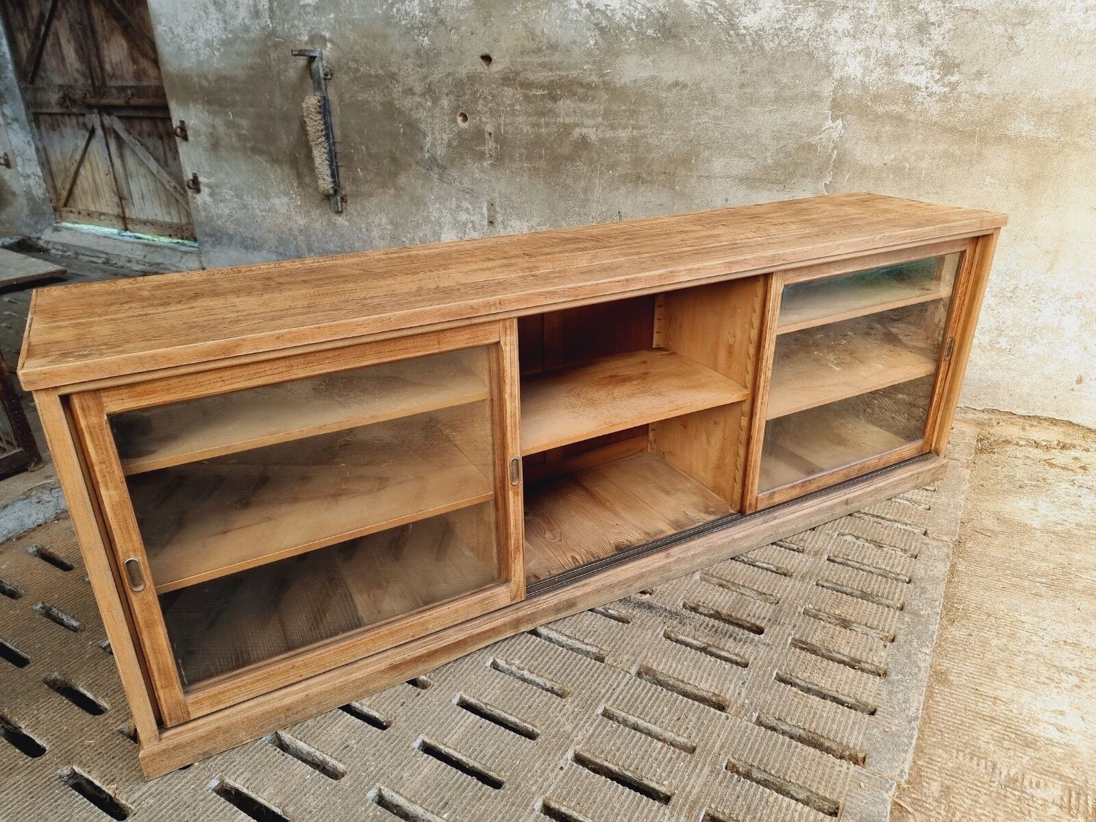 Antique display cabinet school cabinet oak sideboard 250 cm