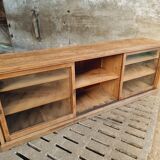 Antique display cabinet school cabinet oak sideboard 250 cm