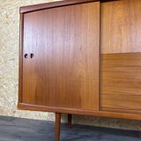 60s 70s teak sideboard highboard H.W. Klein Bramin Danish Modern Design
