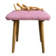 Tabouret rose années 1960