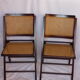 Duo de chaises pliantes cannées