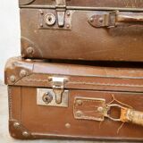 Duo of old suitcases