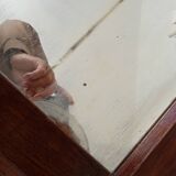 Miroir ancien en bois rustique