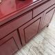 Red lacquered enfilade 1970 160cm