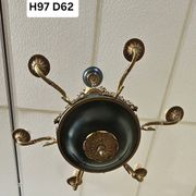 Antique gilded bronze chandelier with six arms, in Empire style.