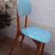 Vintage 1950s bistro chair revisited Petit Pan fabric