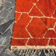 Tapis bérbere orange artisanal 200cmx300cm