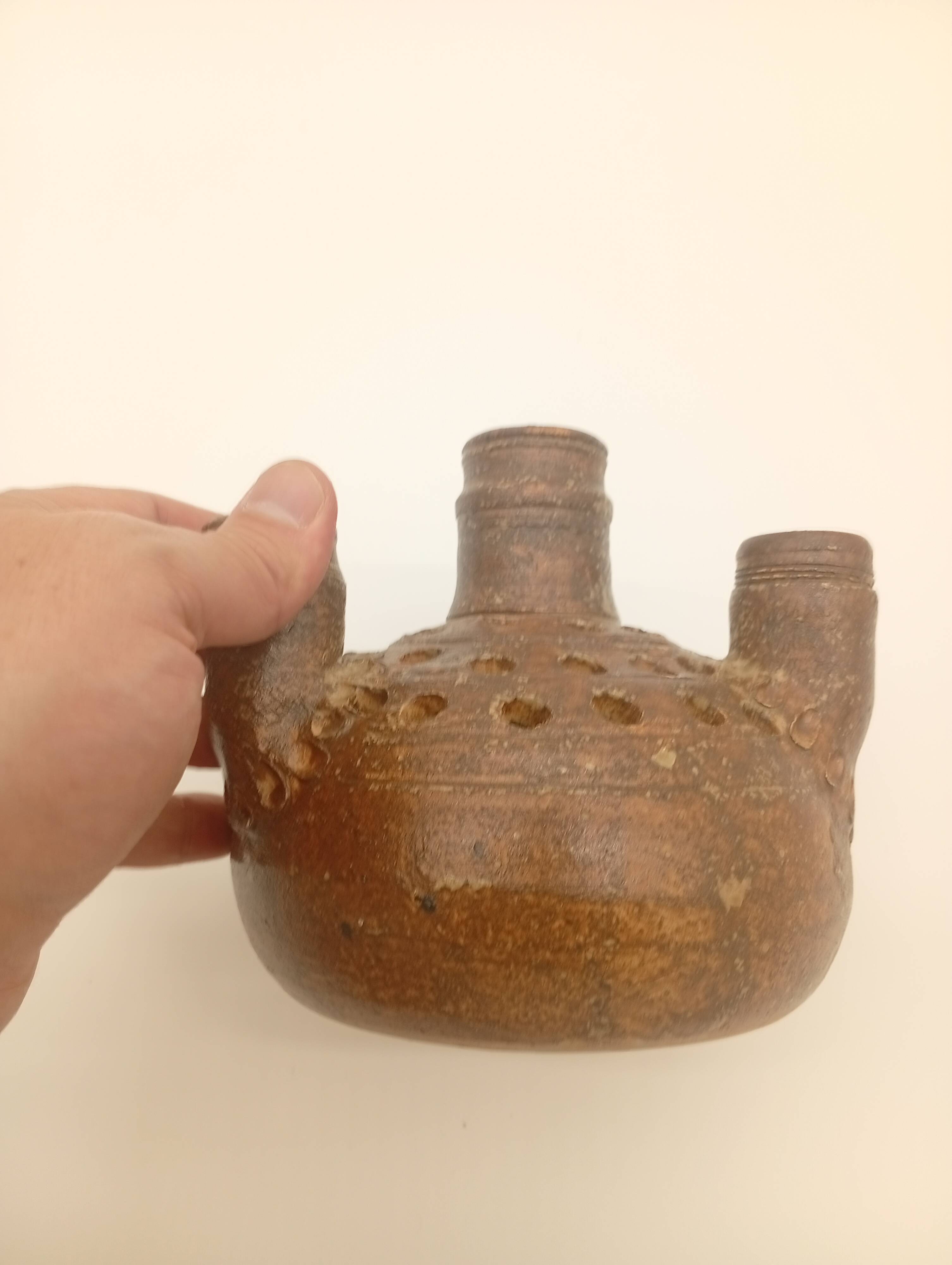 Vase Stoneware Multiple Fireplaces Pottery la Hulotte Caylus Ceramic Studio