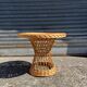 Vintage rattan and wicker side table