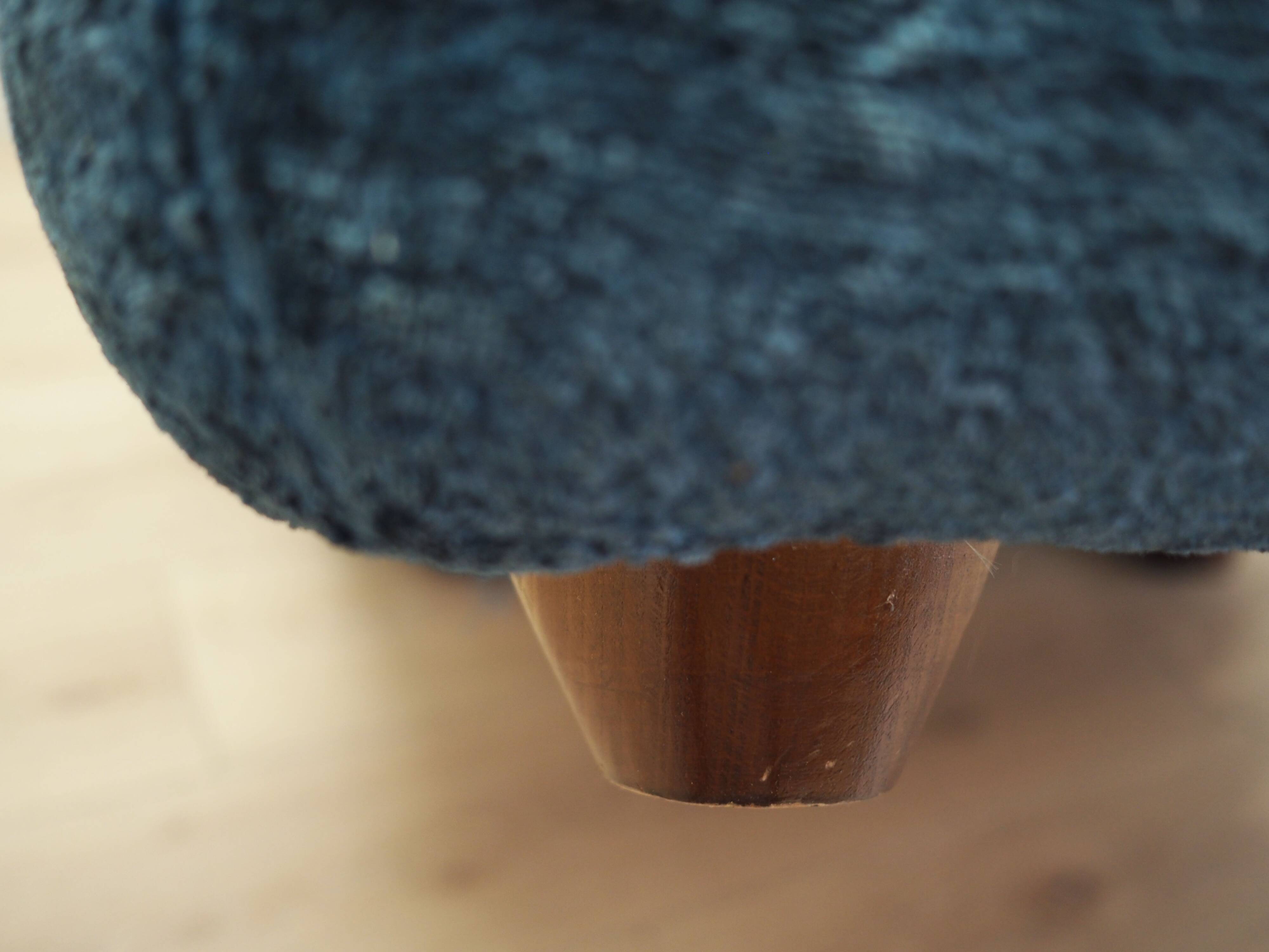 Blue armchair, Italian design, 1970s, production: Italy