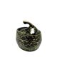Iza sugar bowl, black porcelain, Chodzież, Poland, 1970s.