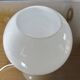 70s lamp in white opaline and translucent red glass