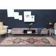 1970s Turkish Oushak Handmade Wool Cotton Pink Runner Rug  98x293