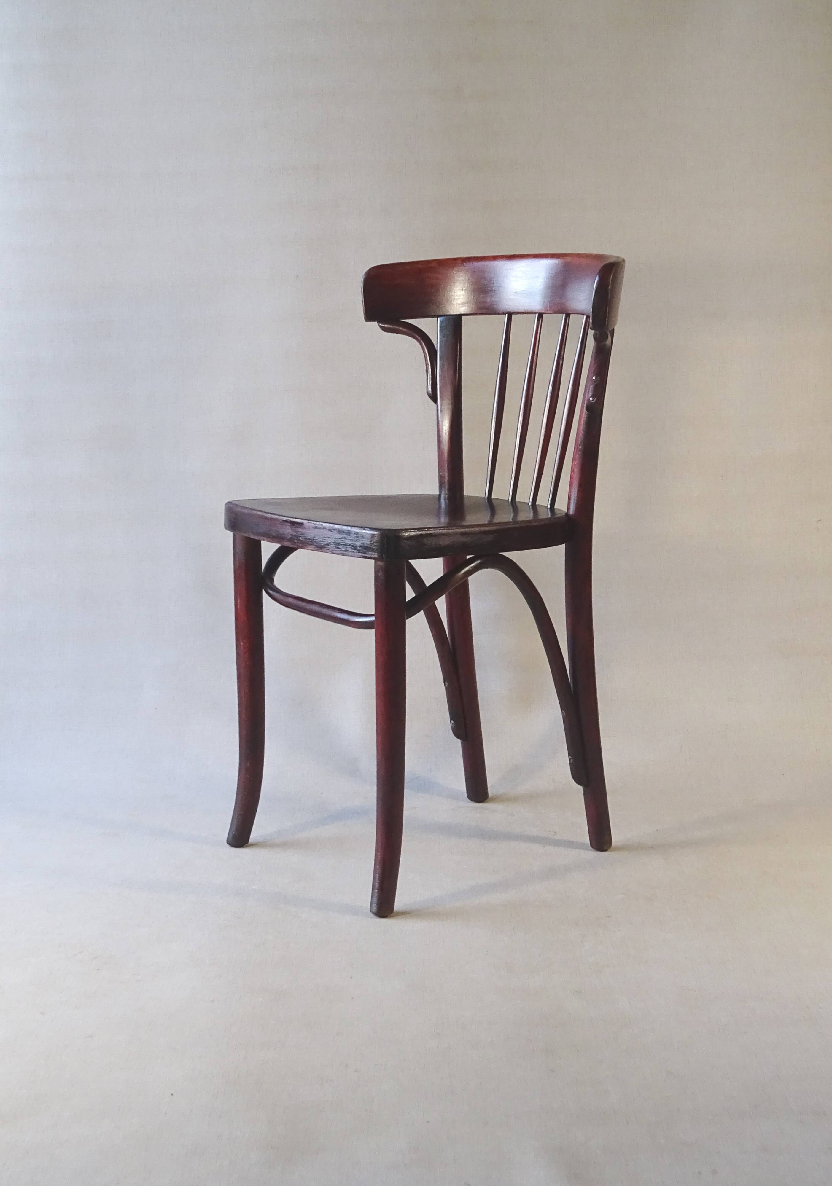 Two Art Deco Thonet bistro chairs, Model A 429.
