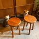 Pair of vintage pine stools