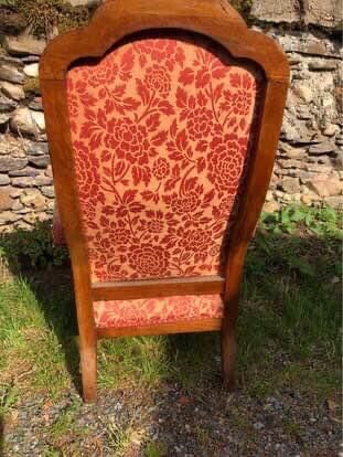 Voltaire armchair with walnut ears