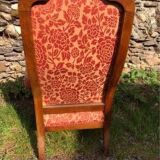 Voltaire armchair with walnut ears